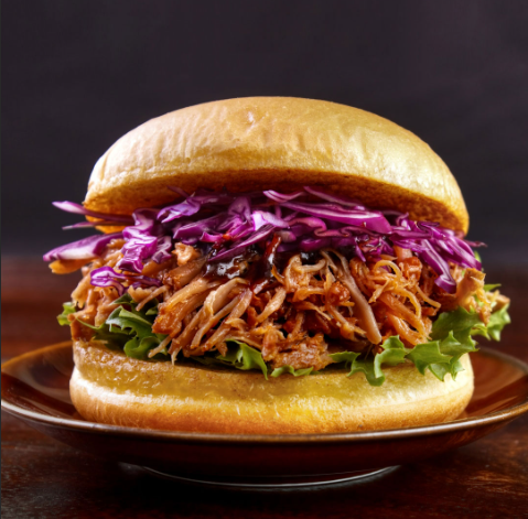 Pulled Pork Beef Patty Burger